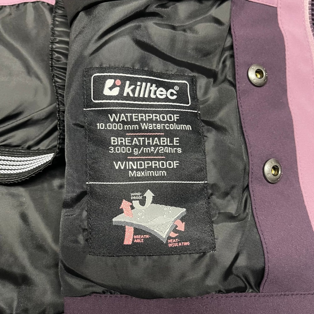 Killtec Jacket Womens Size 8 Purple Plum Functional Hooded Weatherproof Ski NEW - Picture 10 of 16